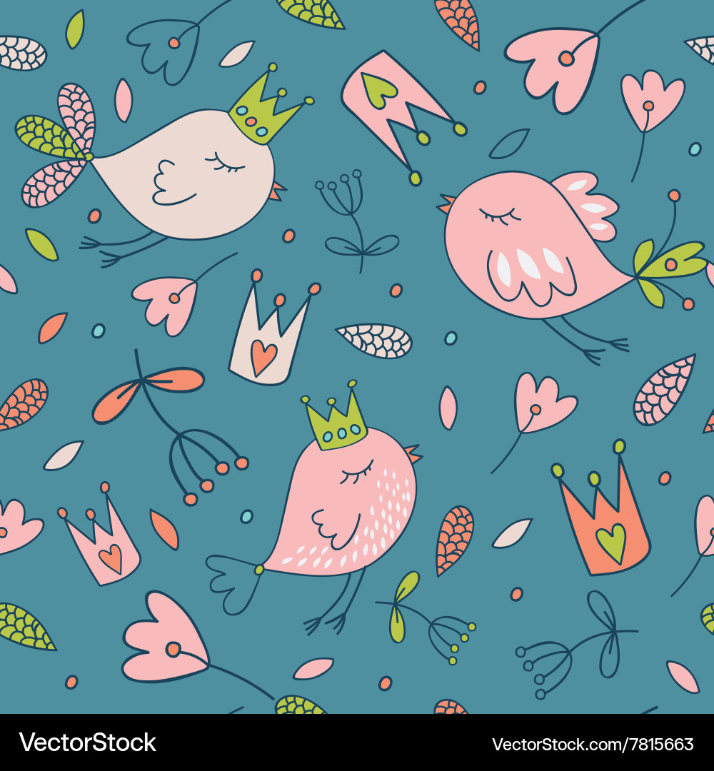 Seamless floral pattern spring Royalty Free Vector Image