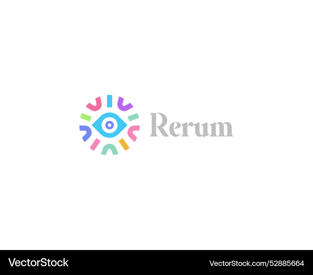Abstract eye logo creative vision camera Vector Image