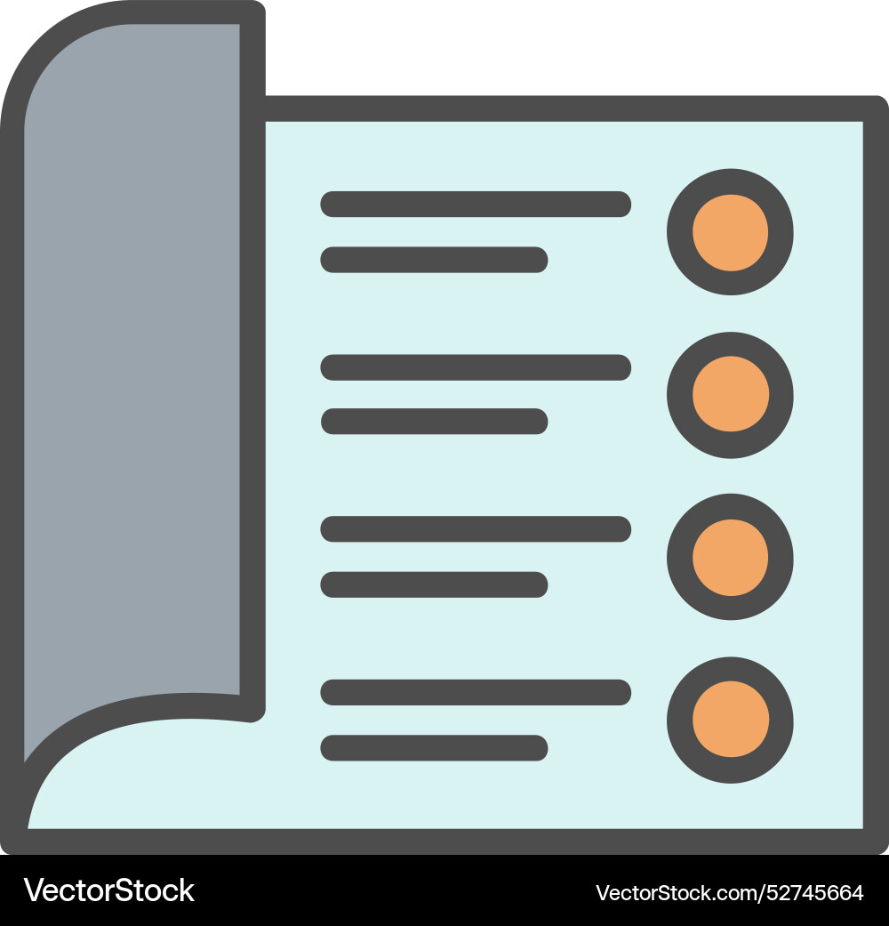 Check list line filled icon design Vector Image