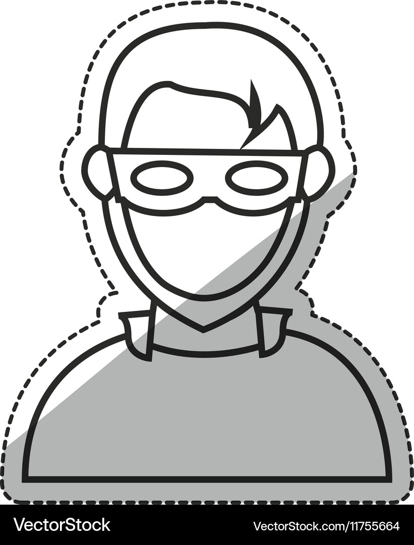 Isolated hacker design Vector Image