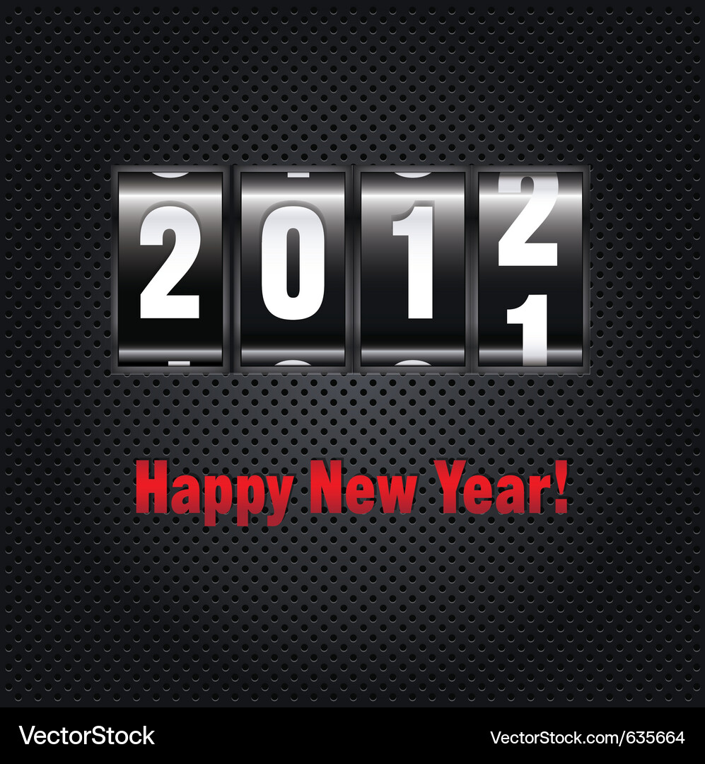 New Year Countdown Display Vector Image