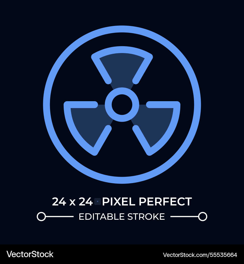 Radiation symbol dark color ui icon Radiation symbol dark color ui icon vector image