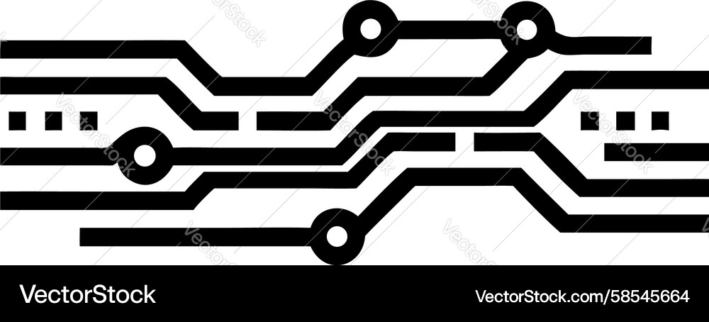 Tech Circuit Pattern Abstract Vector Image