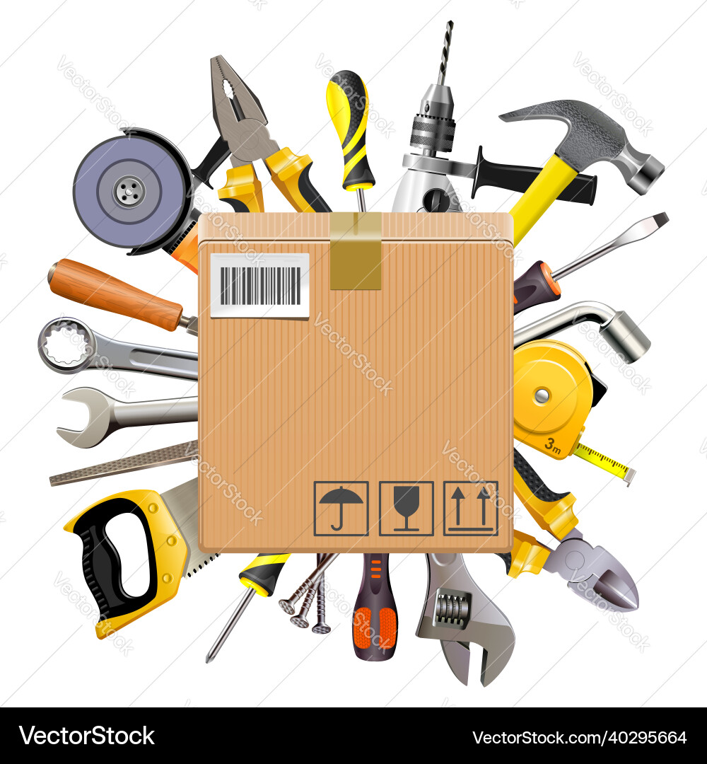 Tools delivery concept vector image