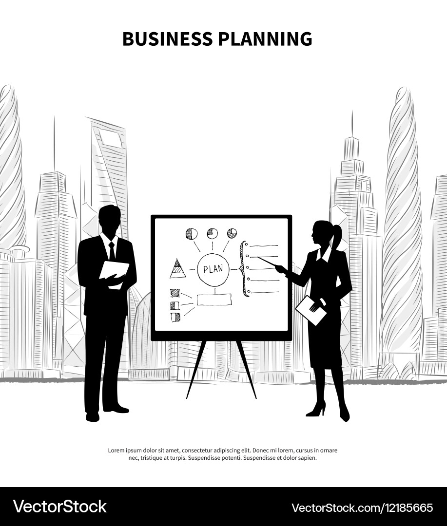 Business plan presentation Royalty Free Vector Image