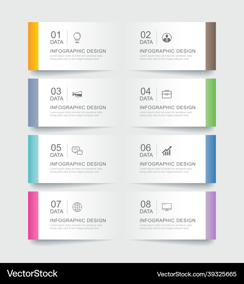 Data Index Tab Paper Templates Vector Image
