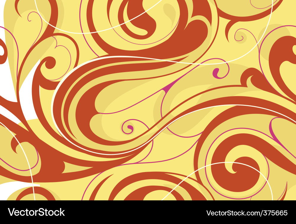 Floral Swirl Abstract Pattern vector image