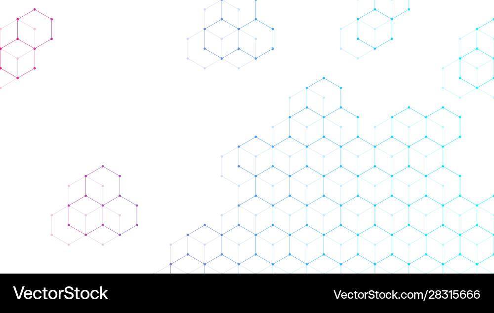 Abstract Technology Hexagon Network Vector Image