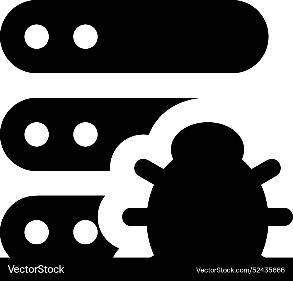 Cloud storage icon symbol image of the database Cloud storage icon symbol image of the database Vector Image