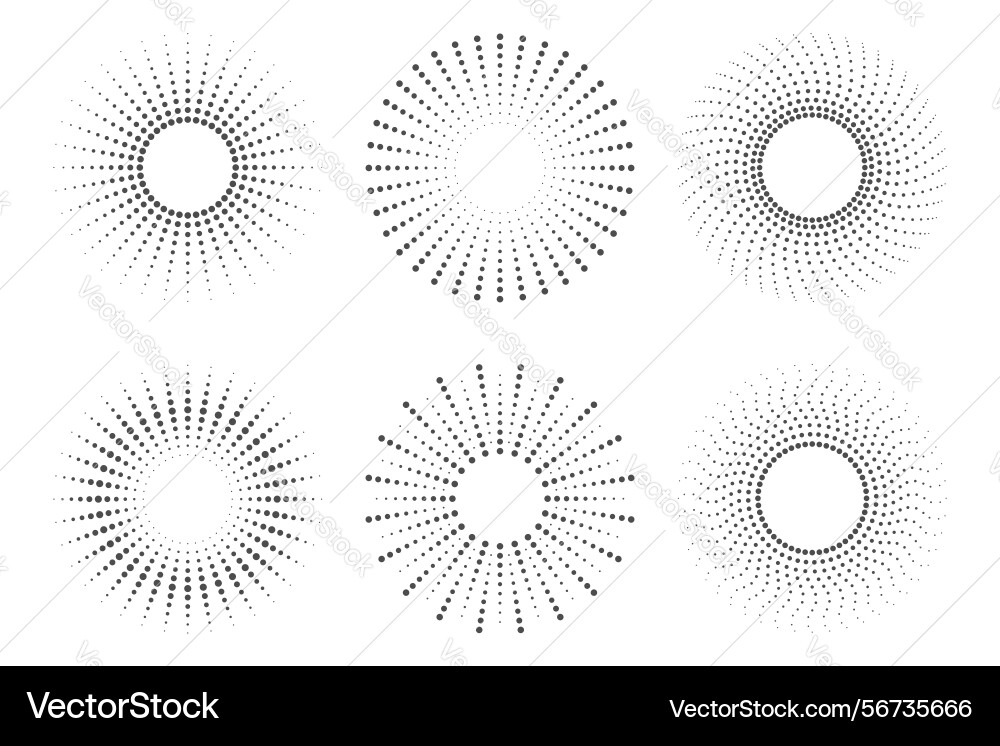 Dotted pattern set Dotted pattern set Vector Image