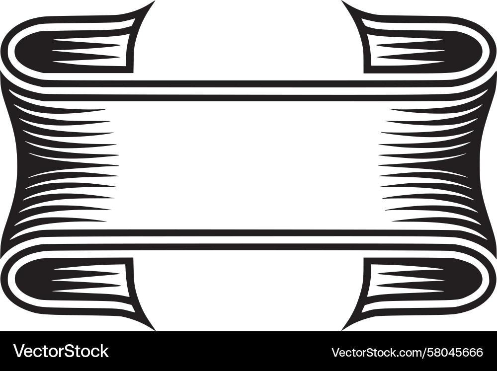 Elegant Scroll Emblem Vector Image