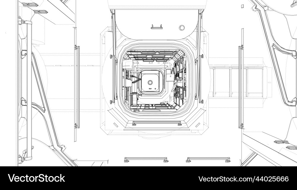 Innenraum der Raumstation Innenraum der Raumstation vektorbild