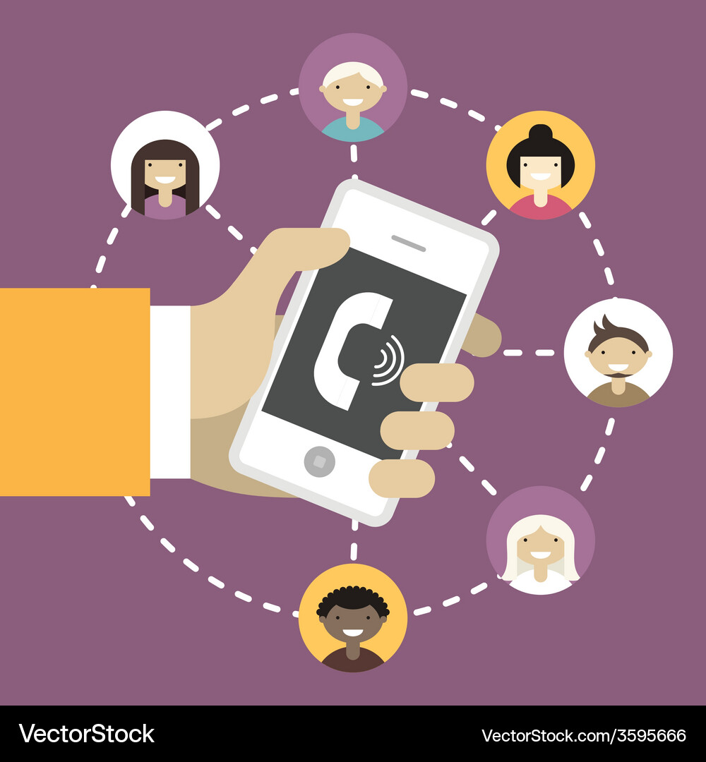 Mobile App Interface Flat Icon Set Vector Image
