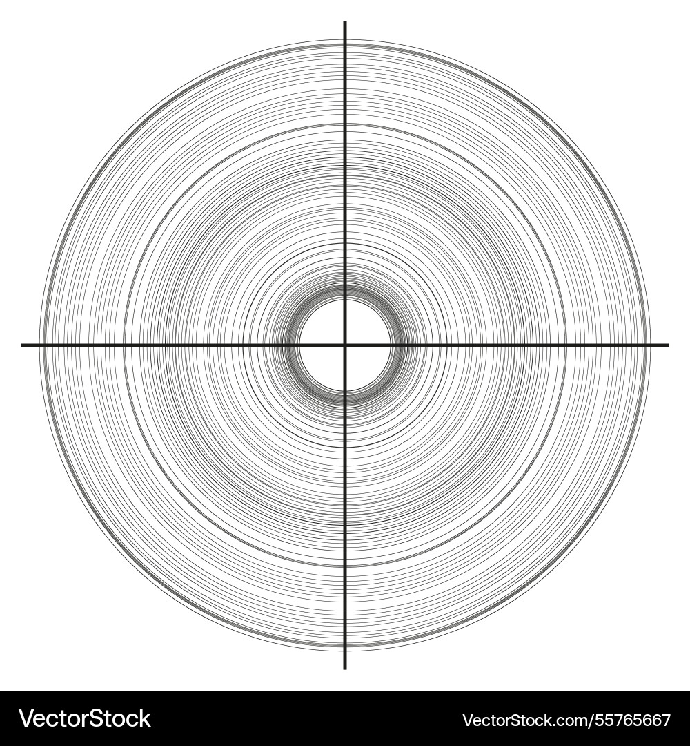 Concentric circles circular target shape abstract Vector Image