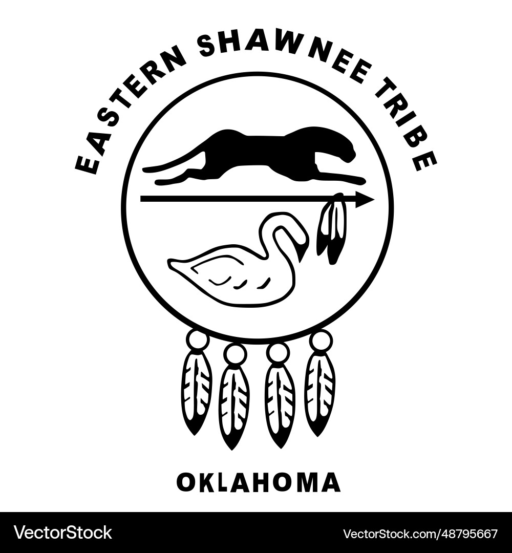 Eastern Shawnee Tribe Flag Vector Image