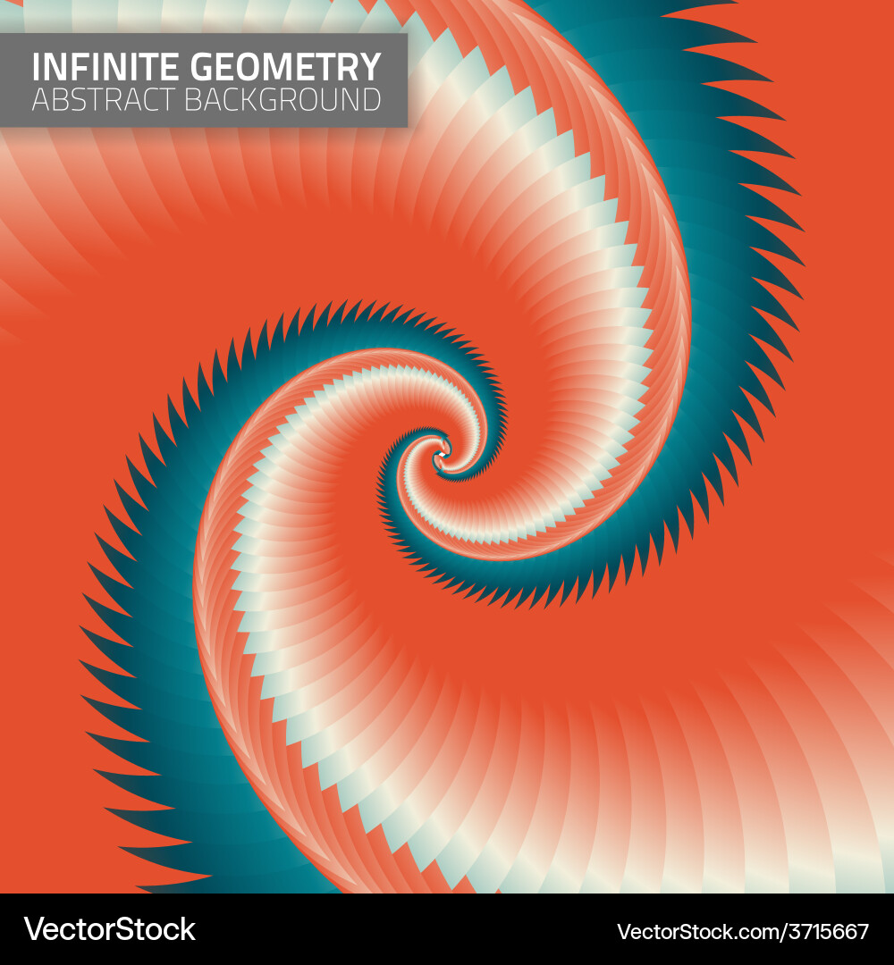 Infinite geometry fractal background vector image