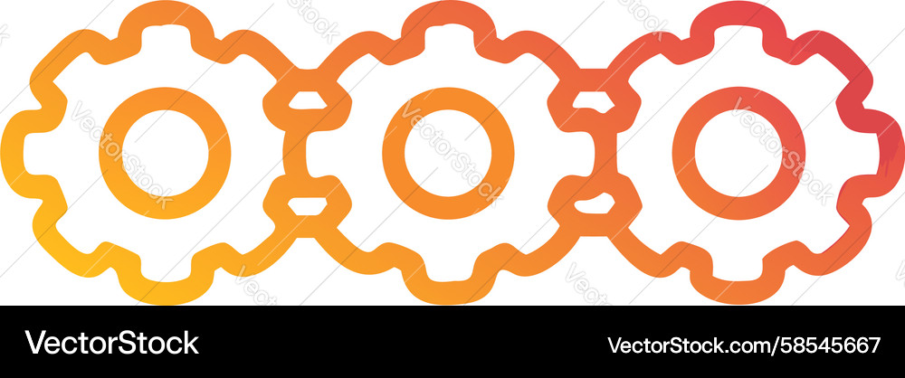 Interlocking Gears - Workflow & Progress Vector Image