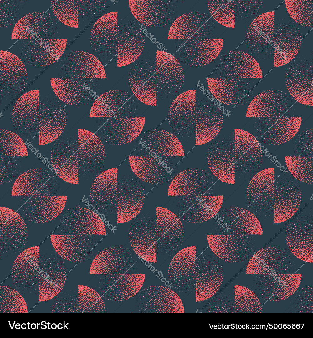 Split circles in pale red hues seamless pattern Split circles in pale red hues seamless pattern vector image