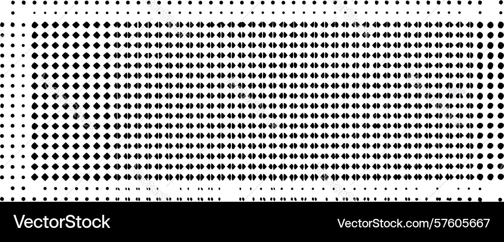 Uniform rectangular halftone dot pattern abstract vector image