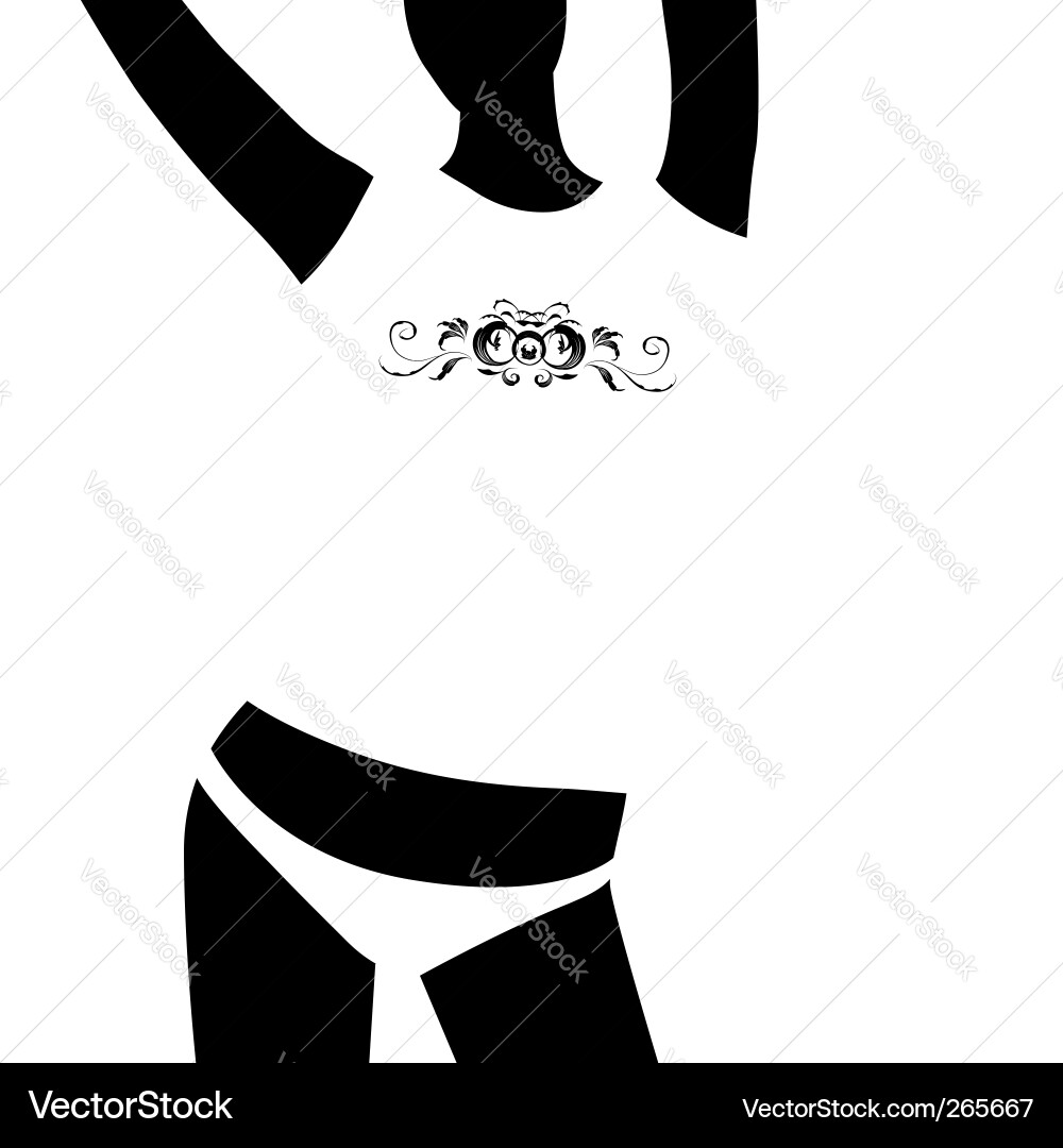 Woman T-Shirt Silhouette Vector Image