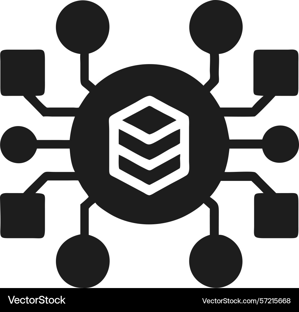 Abstrakte Datenbankserver Netzwerkverbindungen Daten Abstrakte Datenbankserver Netzwerkverbindungen Daten vektorbild