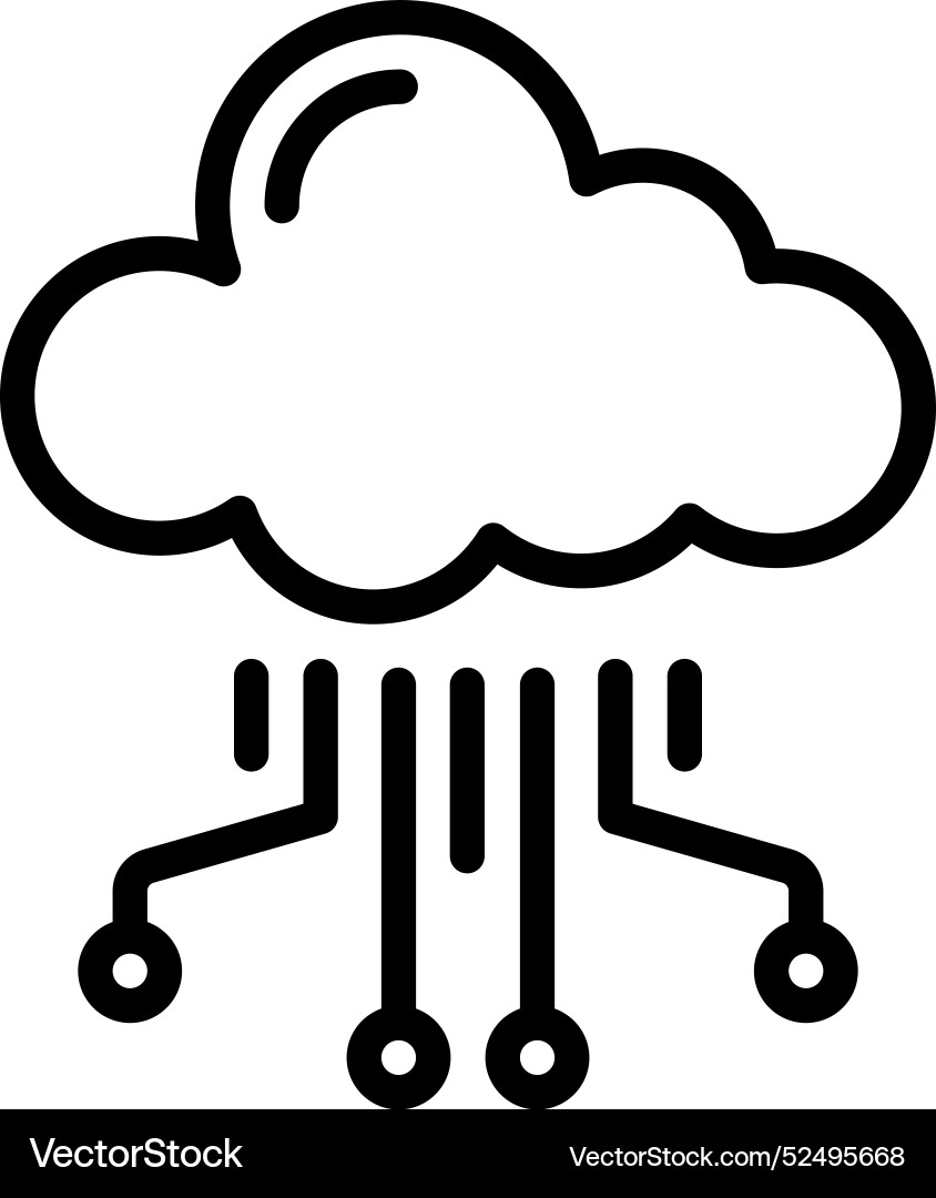 Cloud computing Vector Image