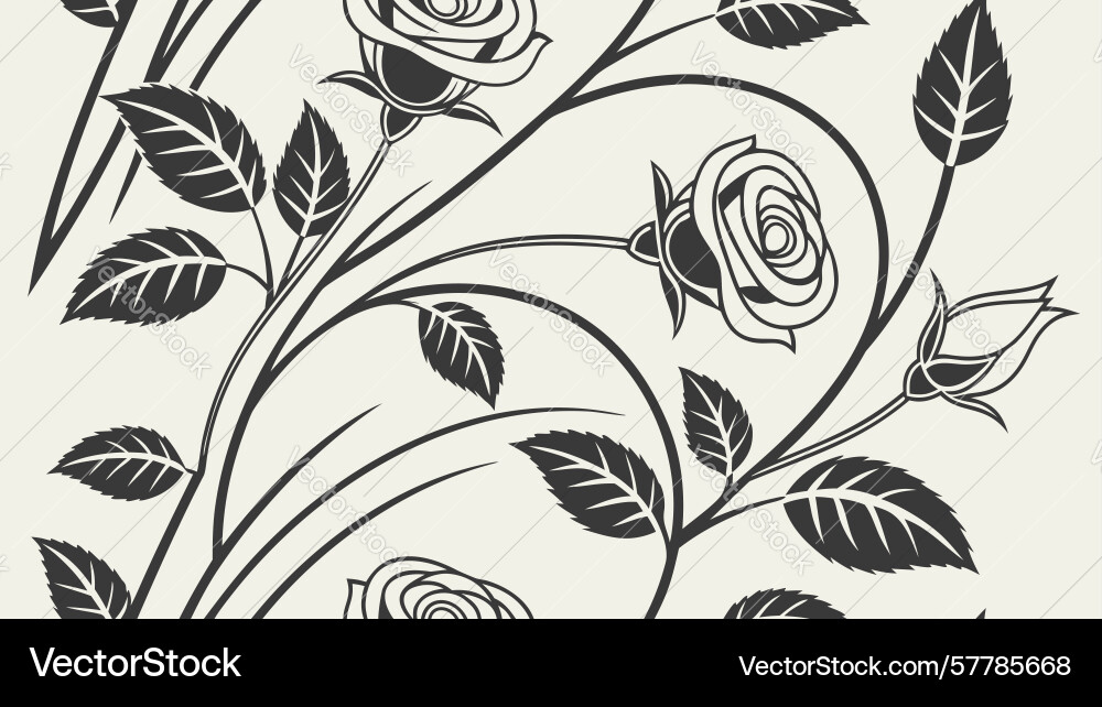 Elegant rose branch design generative ai Vector Image