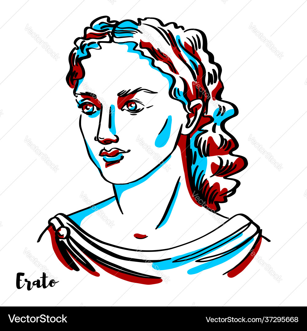 Erato portrait vector image