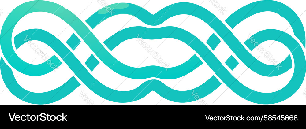 Interlocking Wavy Lines - Abstract Pattern Vector Image