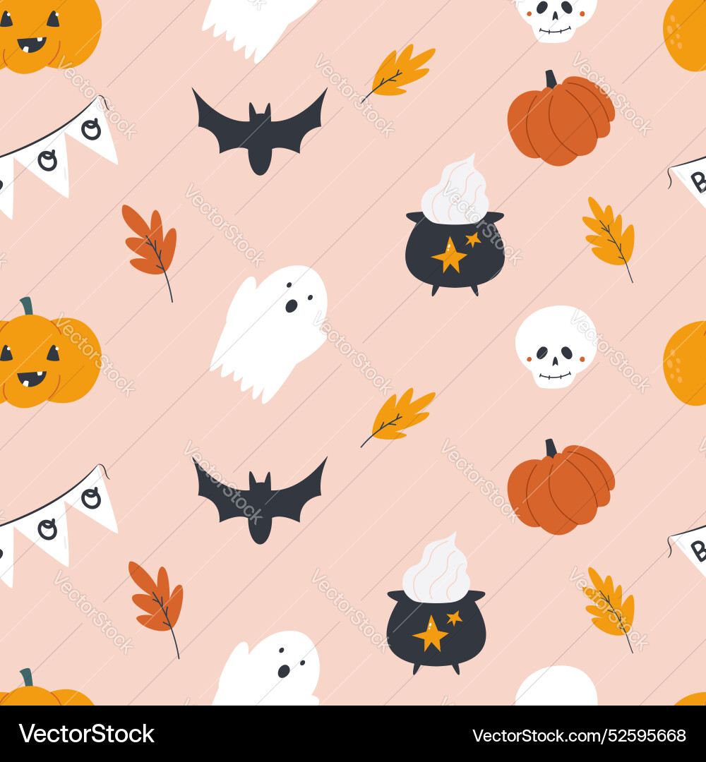 Seamless halloween patterns with spooky ghosts Vector Image