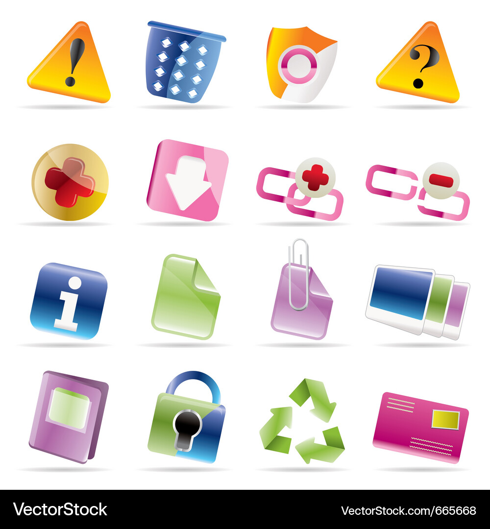 Website und Computer-Symbole Vektorbild