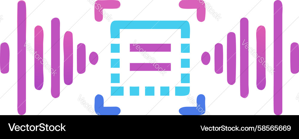 Audio QR Code Data Stream Vector Image