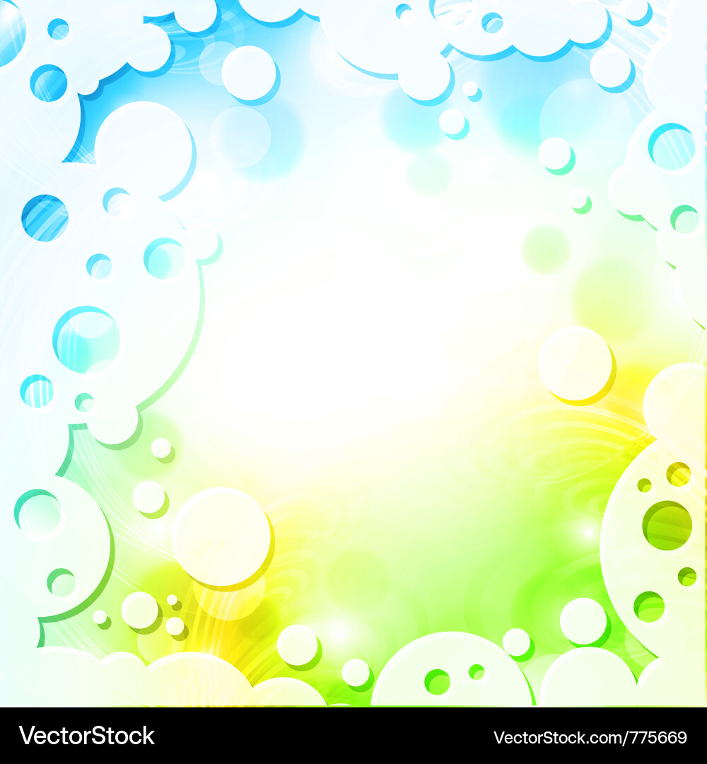 Bright Spring Frame Background Vector Image