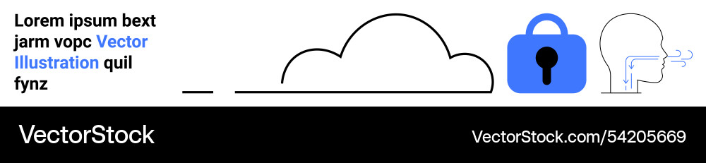 Digital security concepts with cloud padlock vector image