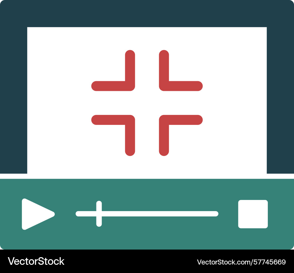Exit full screen glyph multi color icon Vector Image