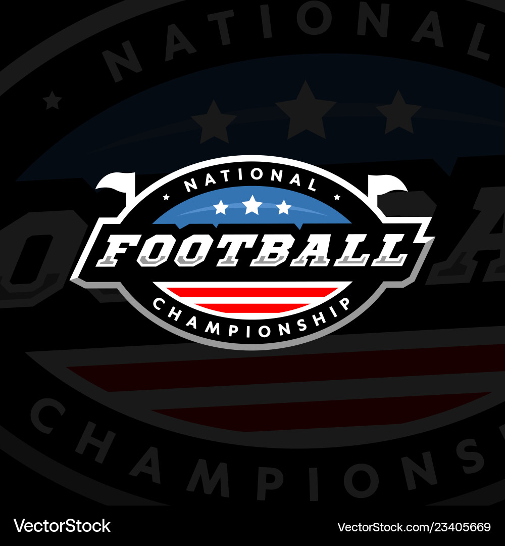 Nationale Meisterschaft American Football Logo Nationale Meisterschaft American Football Logo vektorbild