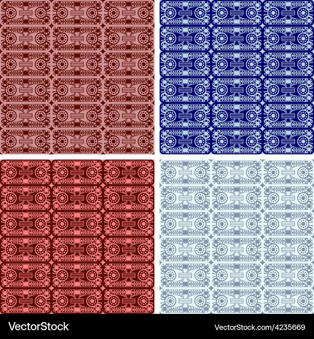 Seamless abstract art pattern set Vector Image