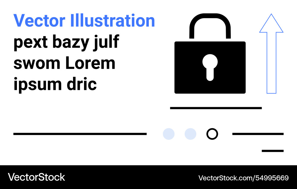 Secure data access concept with lock symbol Secure data access concept with lock symbol vector image