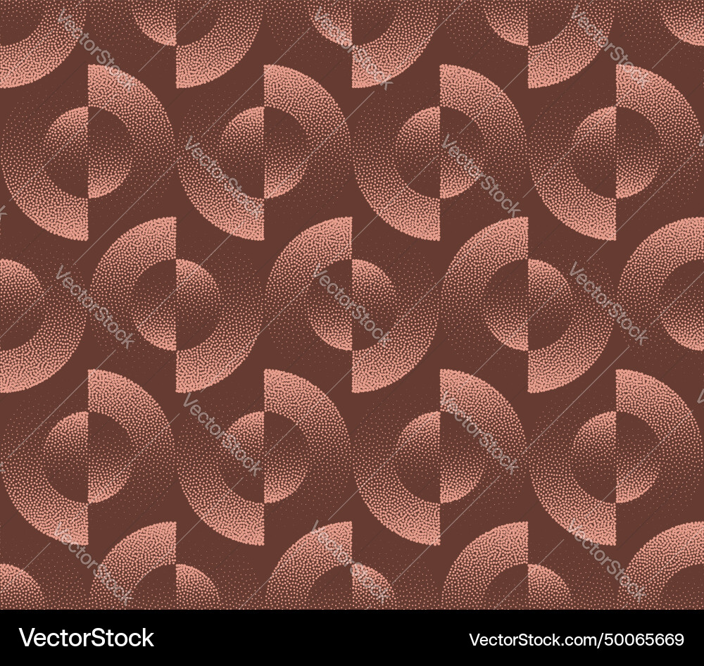 Split circles retro styled seamless pattern Split circles retro styled seamless pattern vector image