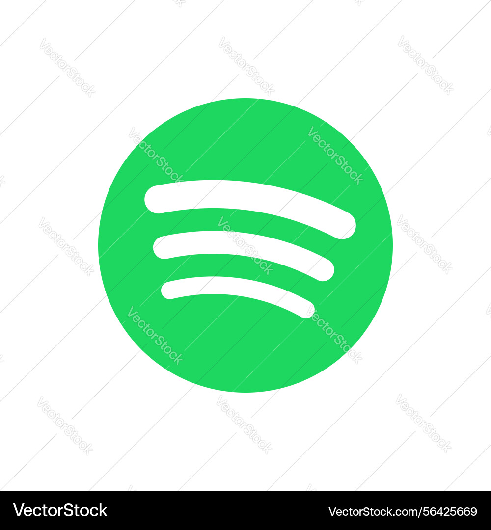 Spotify Kreis Logo Symbol App editierbar Vektorbild