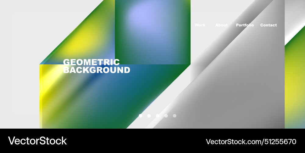 Abstract geometric shapes web design page Vector Image