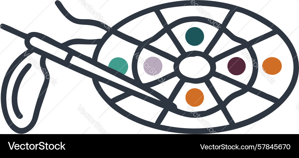 Abstract web art on palette design generative ai Vector Image