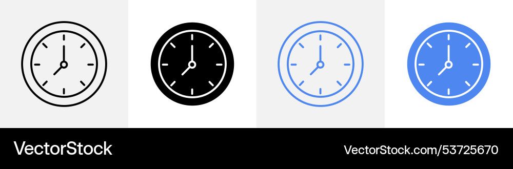 Clock icon set use for web Vector Image