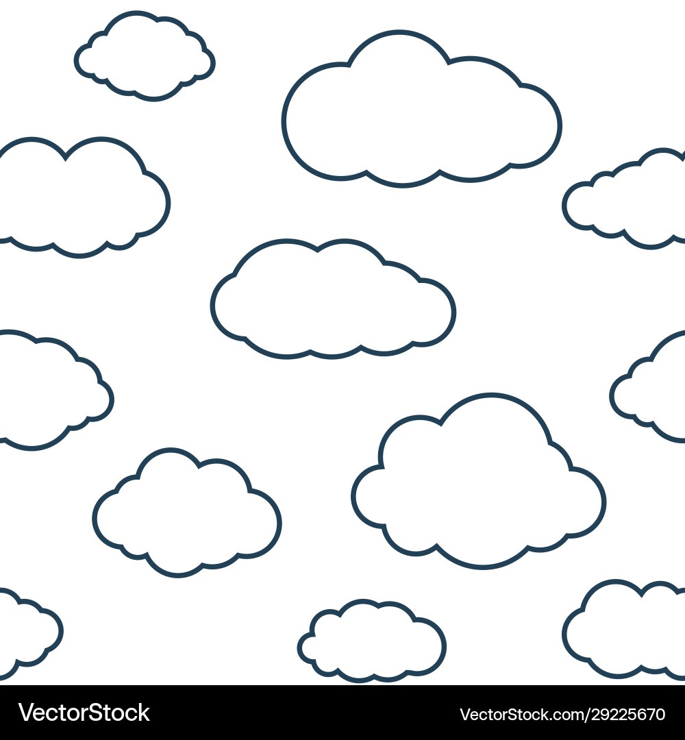 Clouds seamless pattern background Clouds seamless pattern background vector image