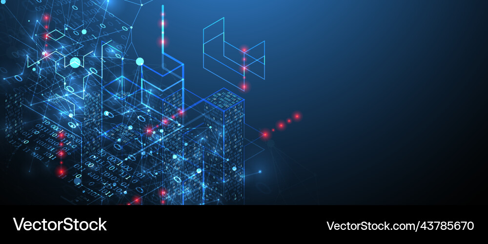 Isometric big data concept database abstract Isometric big data concept database abstract vector image