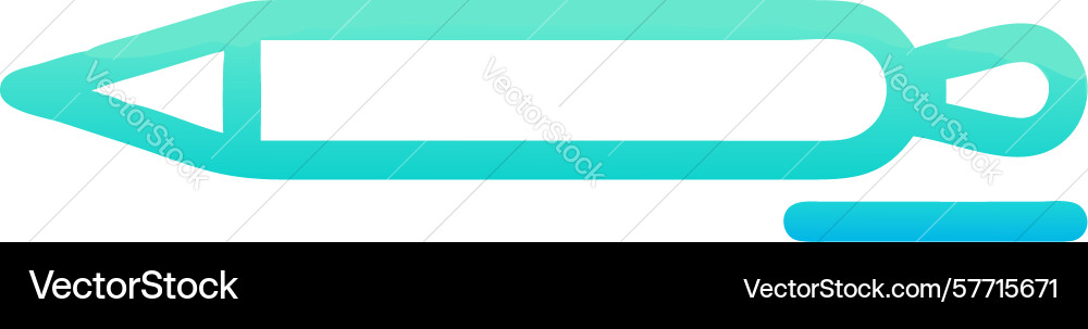 Blue pencil with loop for continuous design flow vector image