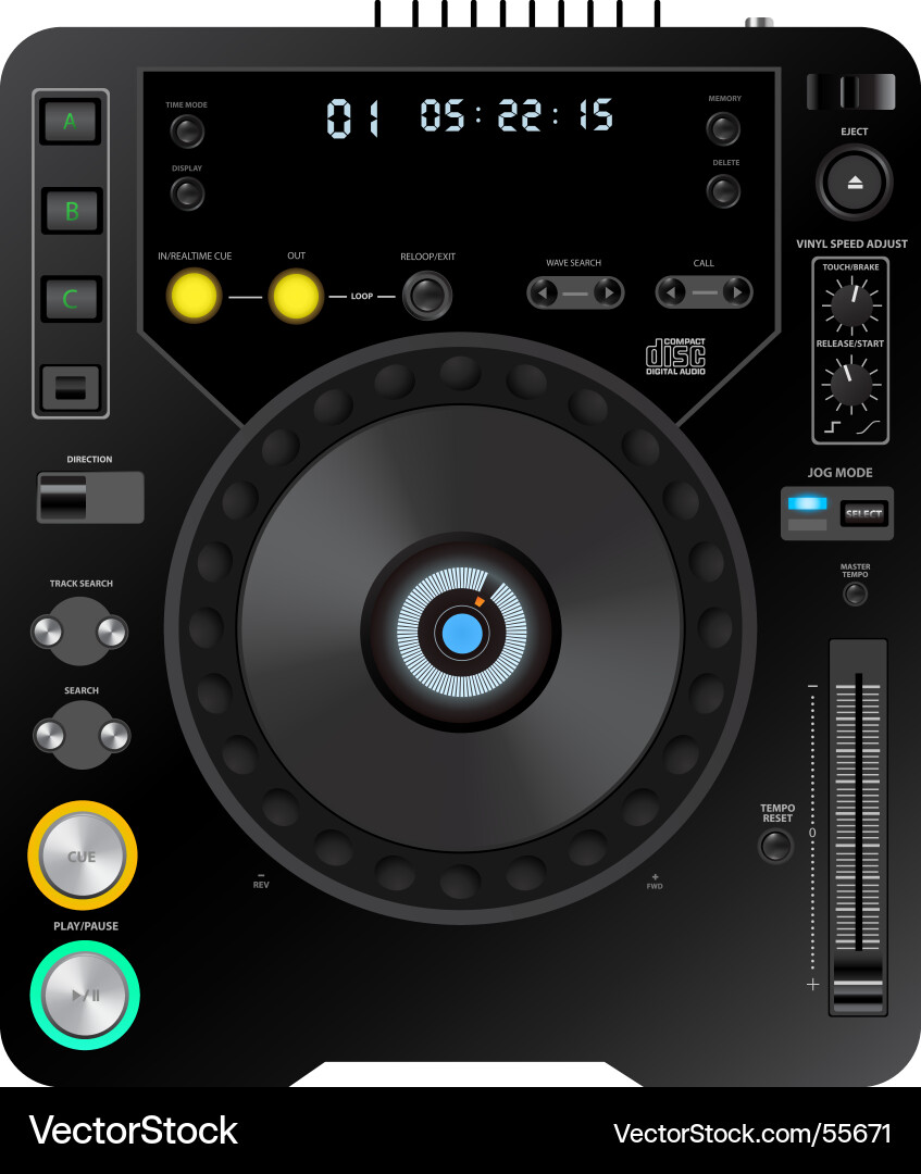 CD Player DJ System Vector Image