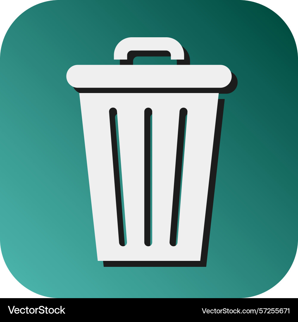 Garbage glyph gradient background icon Vector Image