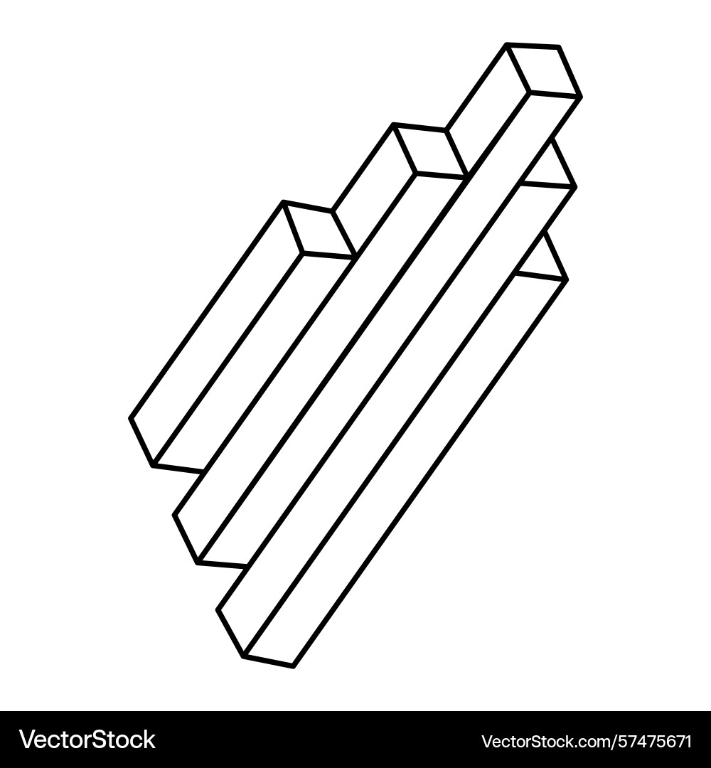 Impossible shapes unreal geometry figure web Vector Image