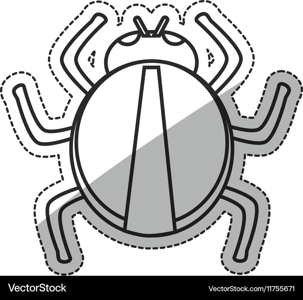 Isolated bug design Vector Image